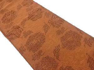 本場筑前博多花唐草模様織出し名古屋帯